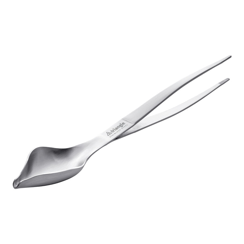 Cucchiaio decorazione piatti con pinza integrata cm 20