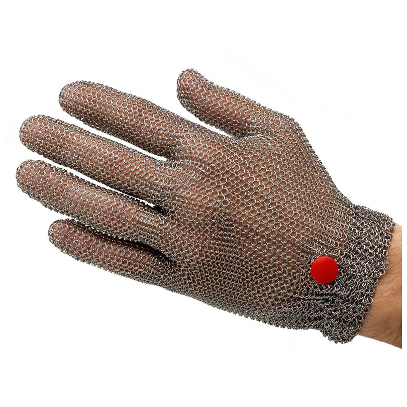 Guanto in maglia acciaio inox con cinturino elastico "M"