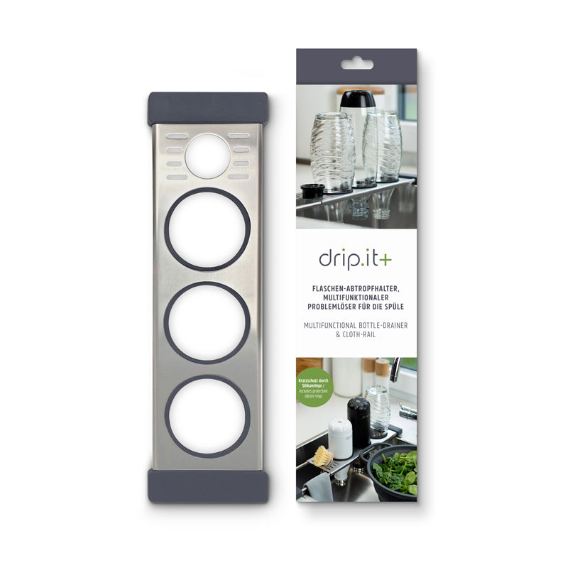 Supporto scolabottigile allungabile "Drip.it+", in display da 12 pezzi cm 10,5x37,5-56,5