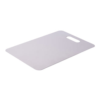 Tagliere rettangolare in acciaio inox (18/10) con finitura satinata cm 45x30x0,1