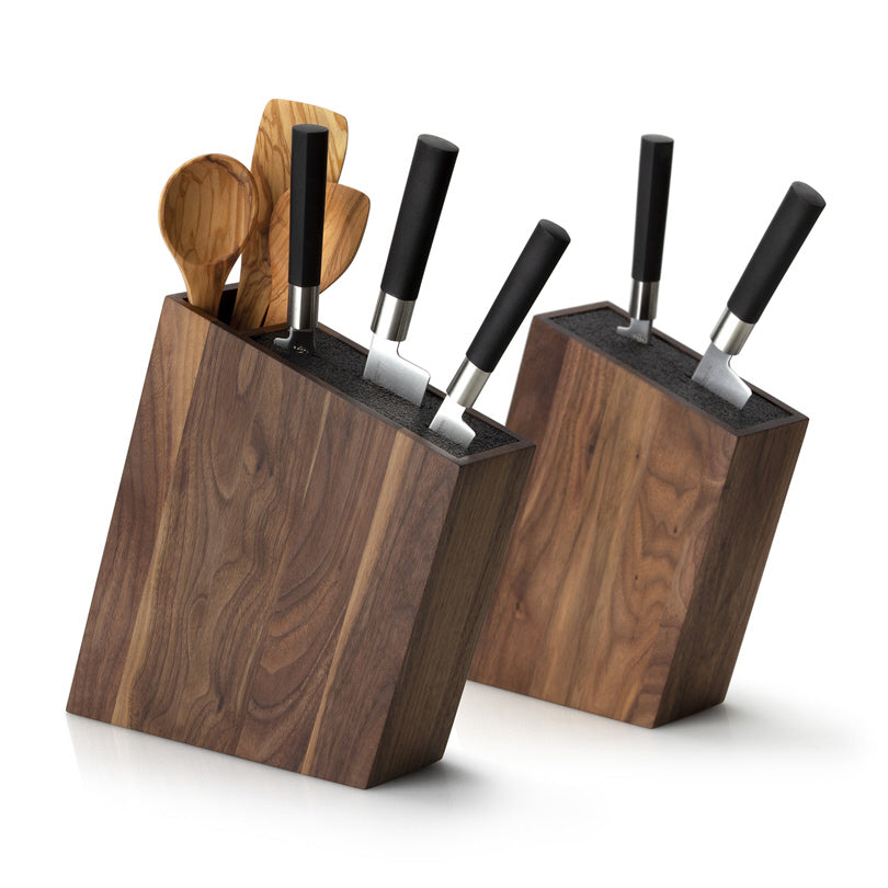 Ceppo coltelli inclinato con inserto flessibile e portautensili integrato cm 31x8x24,5