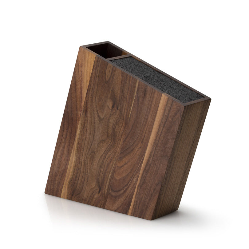 Ceppo coltelli inclinato con inserto flessibile e portautensili integrato cm 31x8x24,5