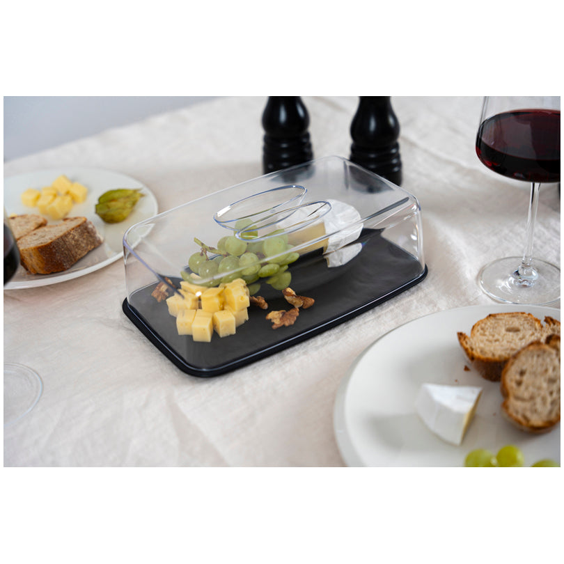 Campana formaggio rettangolare con piatto Duracore cm 26x16,5x8,5