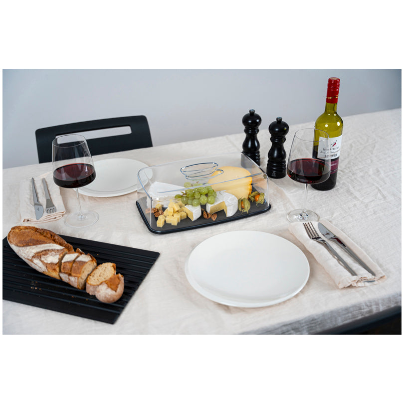 Campana formaggio rettangolare con piatto Duracore cm 26x16,5x8,5