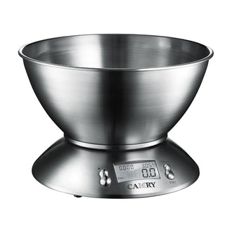 Bilancia cucina digitale "Satinata" con bastardella 1g/5kg cm Ø21,5x14,5/l 1,8
