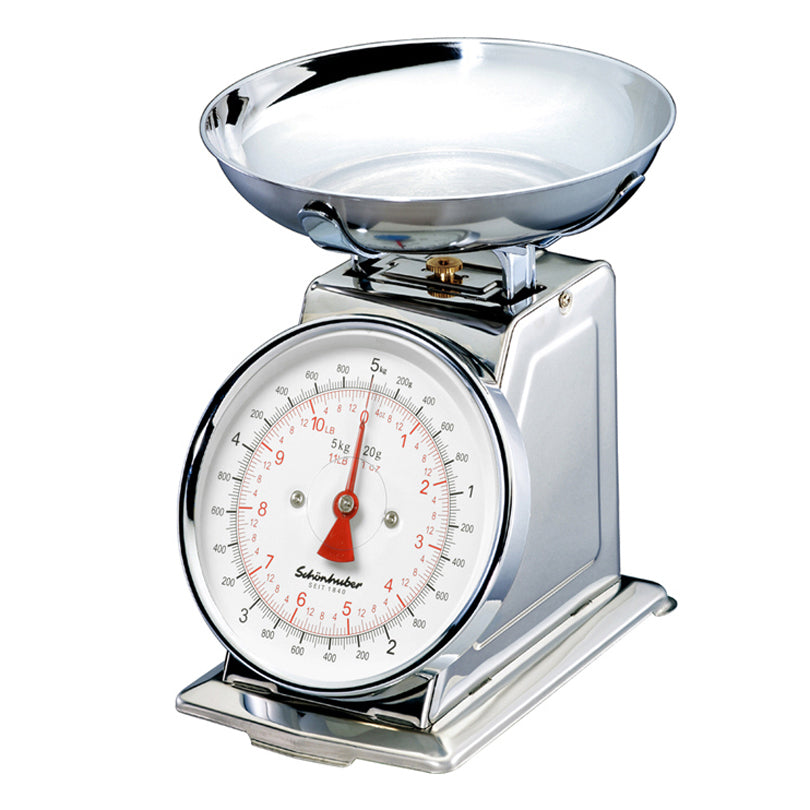 Bilancia cucina meccanica "Retro" con vassoio staccabile 20g/5kg cm 20,5x25,5/l 0,8