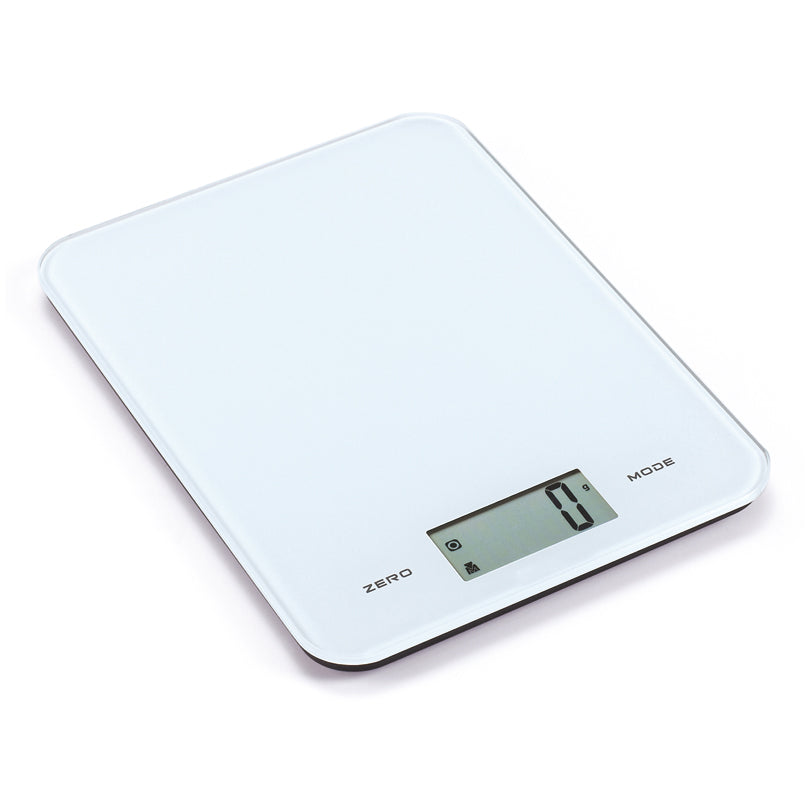 Bilancia da cucina digitale con piatto in vetro 1g/8kg cm 23x17x1,5