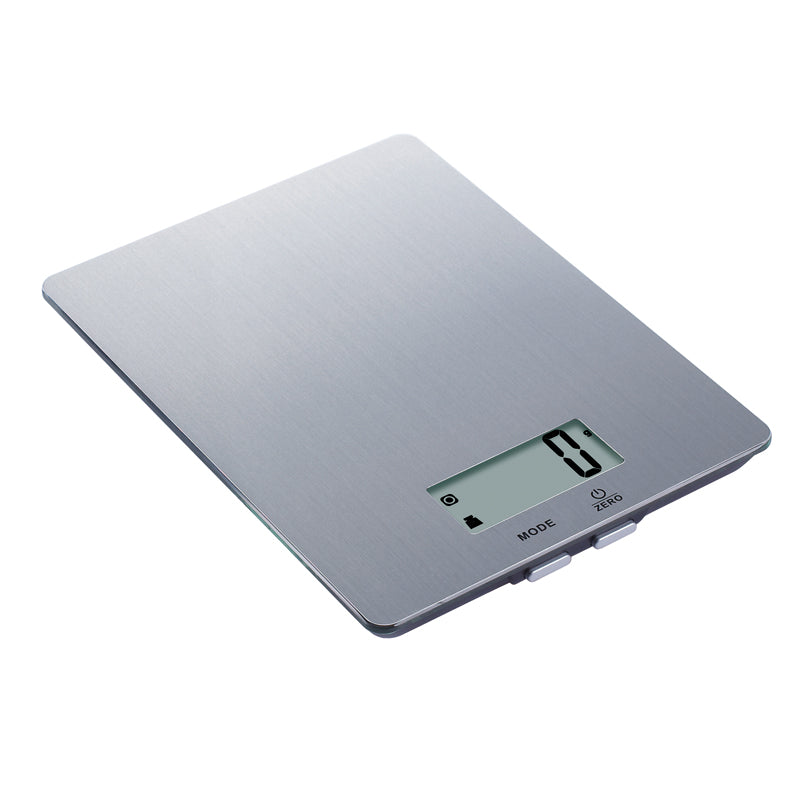 Bilancia da cucina digitale con piatto in acciaio inox 1g/5kg cm 23x17x2
