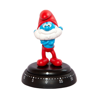 Timer/Contaminuti meccanico "I Puffi - Grande Puffo" cm Ø8x10
