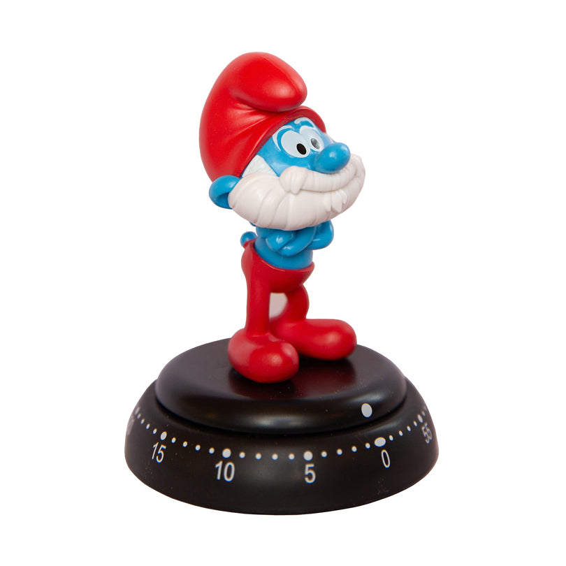 Timer/Contaminuti meccanico "I Puffi - Grande Puffo" cm Ø8x10
