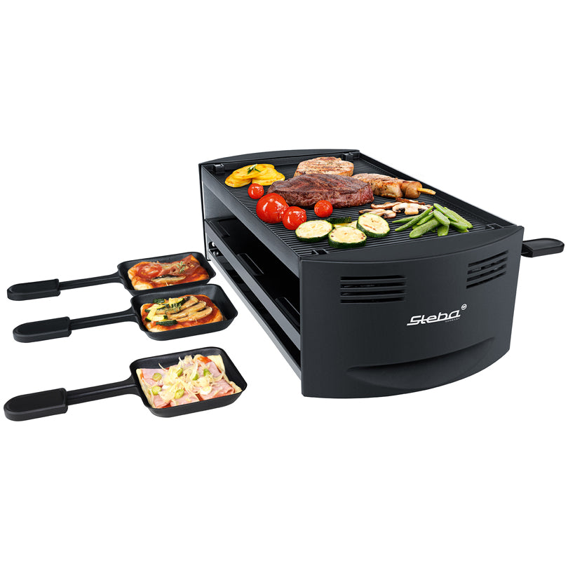 Pizza-Raclette per 6 persone "RC 6 BAKE & GRILL" cm 45x23x13,5
