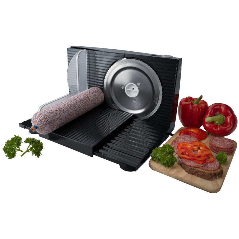 Affettatrice elettrica multifunzionale "AS 100" con lama ondulata (cm Ø17) cm 26,5x33x20