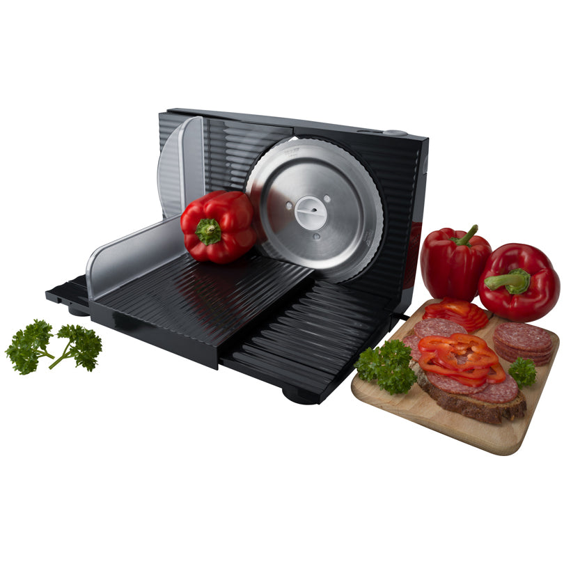 Affettatrice elettrica multifunzionale "AS 100" con lama ondulata (cm Ø17) cm 26,5x33x20