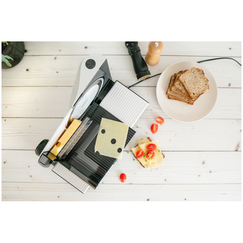 Affettatrice elettrica multifunzionale "AS 200" con lama universale 2 in 1 (cm Ø17) cm 23x33,5x23,5