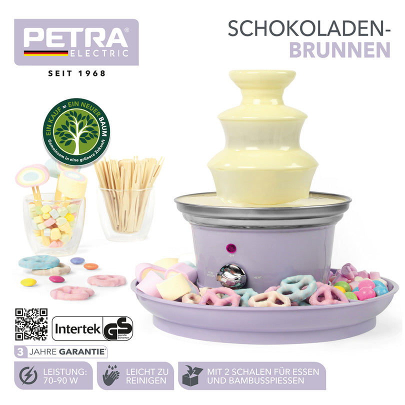 Fontana di cioccolato con vassoio cm Ø26x26