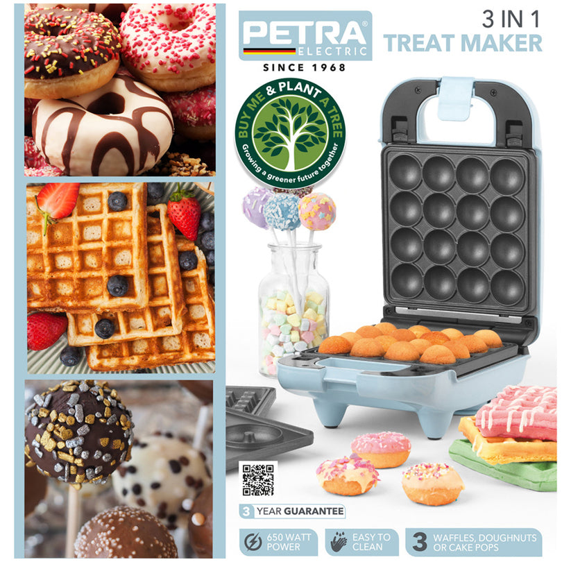 Mini Cake Maker 3 in 1 "Cakepops, Waffel, Donuts" cm 23x15x11