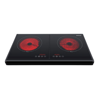 Piano di cottura in vetroceramica doppio "HK 250" cm Ø18,5/cm 56x31x5