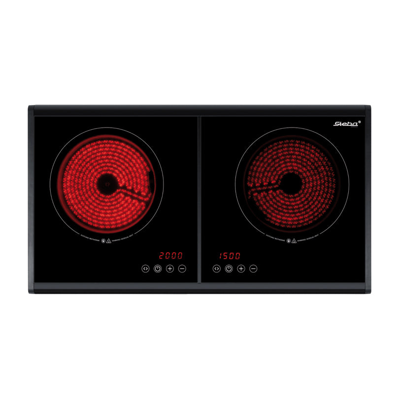 Piano di cottura in vetroceramica doppio "HK 250" cm Ø18,5/cm 56x31x5