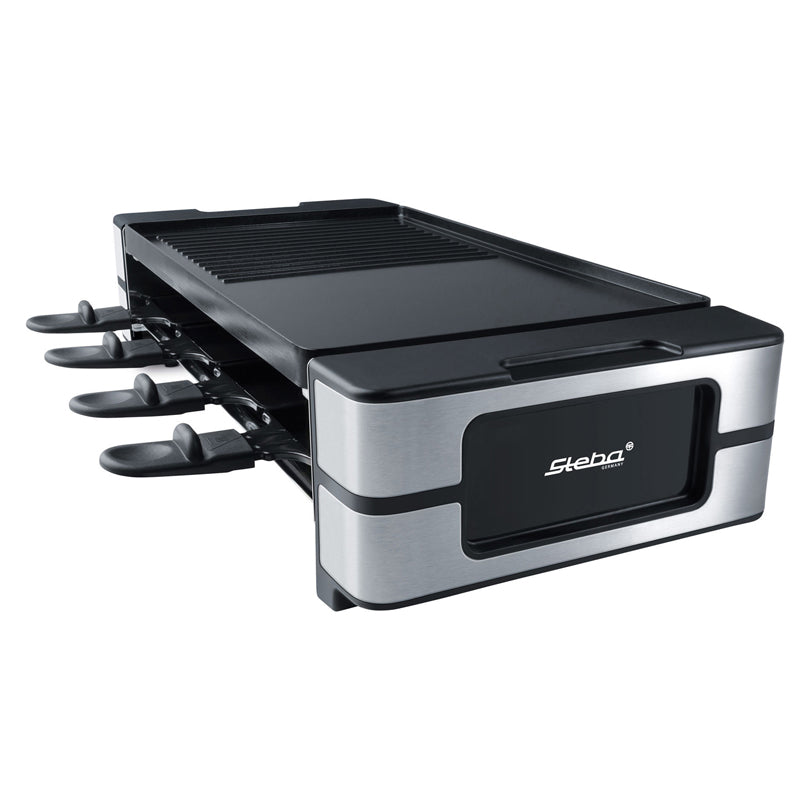 Raclette con piastra in alluminio pressofuso "RC 180", per 8 persone cm 53,5x24x12,5