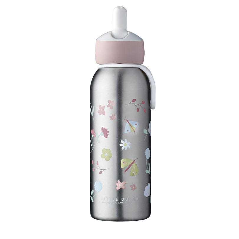 Borraccia termica Flip-Up "Campus - Flowers & Butterflies" ml 350/cm Ø7x20,2