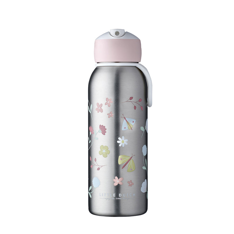 Borraccia termica Flip-Up "Campus - Flowers & Butterflies" ml 350/cm Ø7x20,2