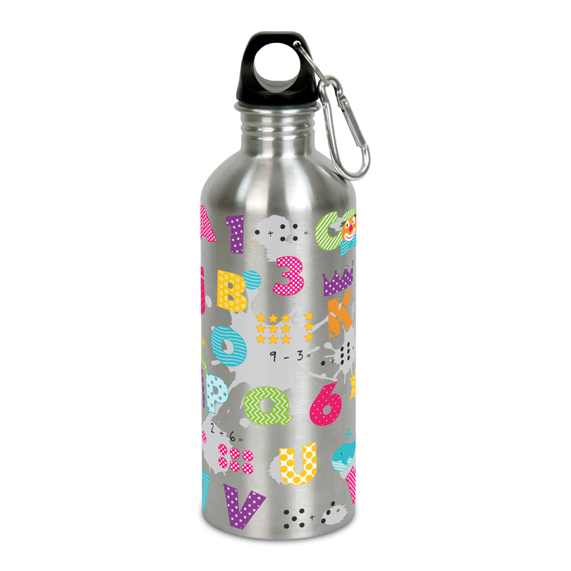 Borraccia termica "Cool Bottle - ABC" con moschettone ml 600/cm Ø6,5x22