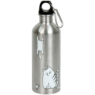 Borraccia "Cool Bottle - Funny Cats" con moschettone ml 600/cm Ø6,5x22