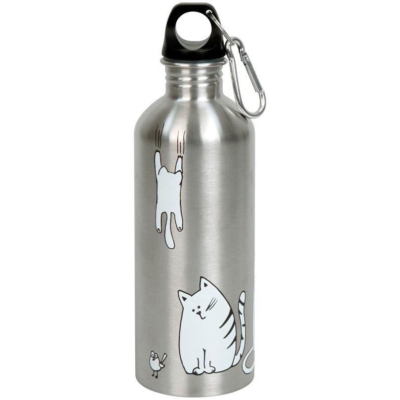 Borraccia "Cool Bottle - Funny Cats" con moschettone ml 600/cm Ø6,5x22