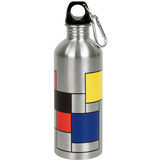 Borraccia "Cool Bottle - Hommage to Mondrian" con moschettone ml 600/cm Ø6,5x22