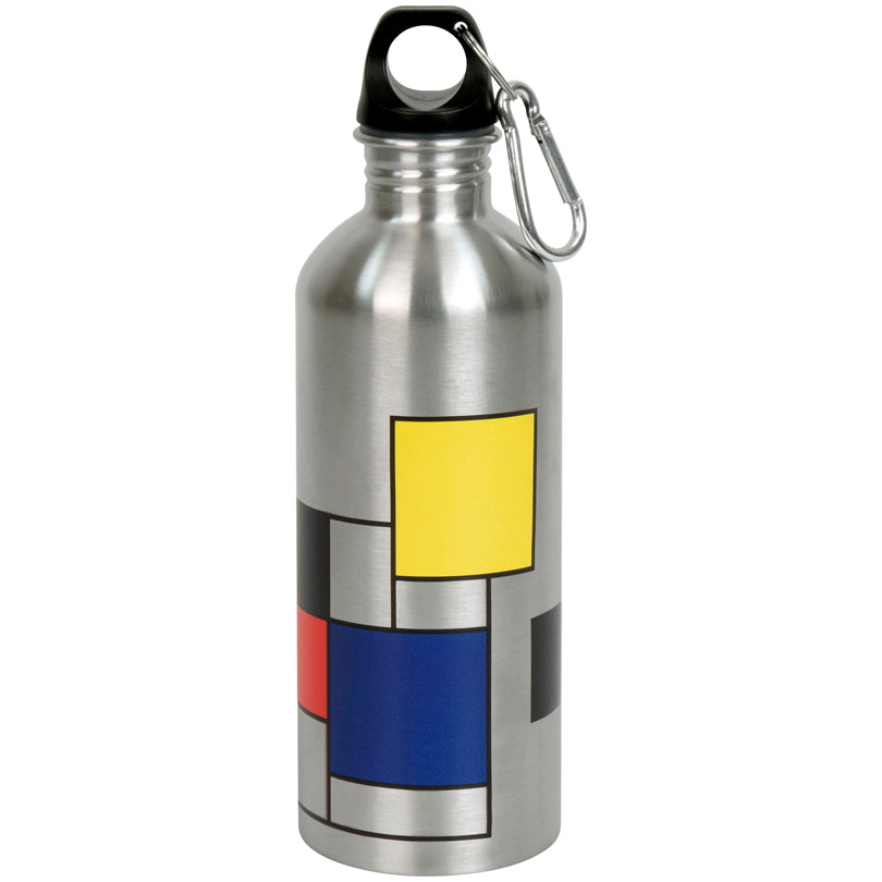 Borraccia "Cool Bottle - Hommage to Mondrian" con moschettone ml 600/cm Ø6,5x22