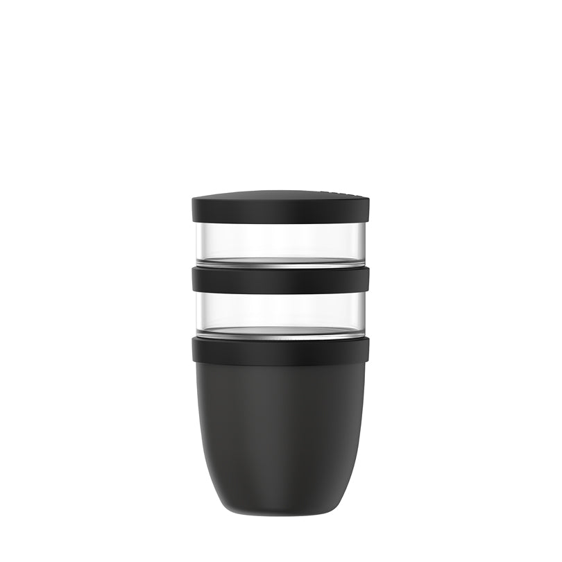 Lunchpot/Portavivande "Ellipse", a 3 pezzi ml 500+2x ml 200/Ø10