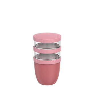 Lunchpot/Portavivande "Ellipse", a 3 pezzi ml 500+2x ml 200/Ø10