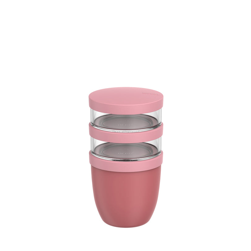 Lunchpot/Portavivande "Ellipse", a 3 pezzi ml 500+2x ml 200/Ø10