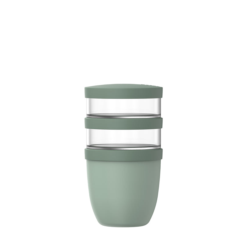 Lunchpot/Portavivande "Ellipse", a 3 pezzi ml 500+2x ml 200/Ø10
