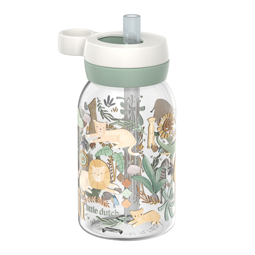 Borraccia con cannuccia "Campus - Little Dutch Safari Friends" ml 450/cm Ø7,6x15,5