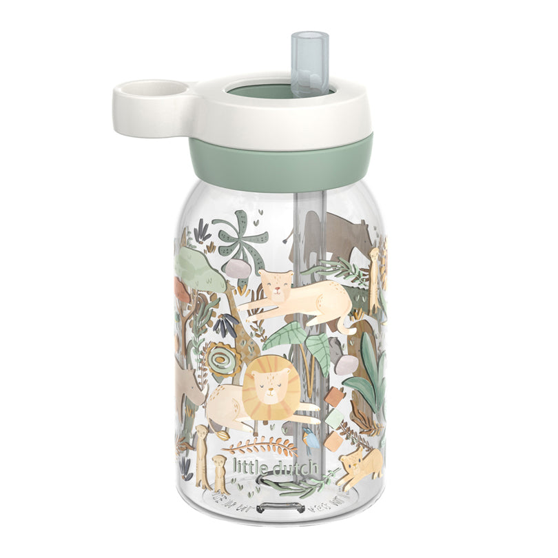 Borraccia con cannuccia "Campus - Little Dutch Safari Friends" ml 450/cm Ø7,6x15,5