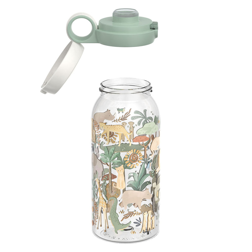 Borraccia con coperchio a ribalta "Campus - Little Dutch Safari Friends" ml 600/cm Ø7,6x19,5