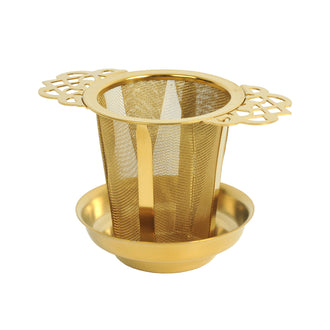 Filtro da tè Empress con vassoio per raccogliere le gocce dopo l'uso cm  5,5x7/7,5x2,5