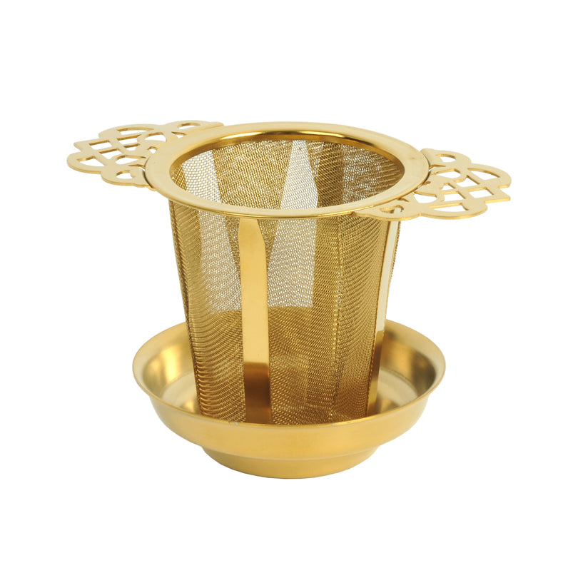 Filtro da tè Empress con vassoio per raccogliere le gocce dopo l'uso cm  5,5x7/7,5x2,5