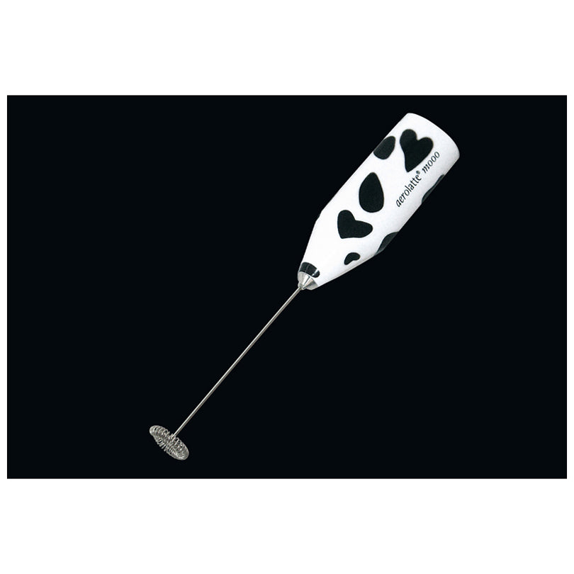 Schiumalatte "Aerolatte" design mucca con custodia, display da 12 pezzi