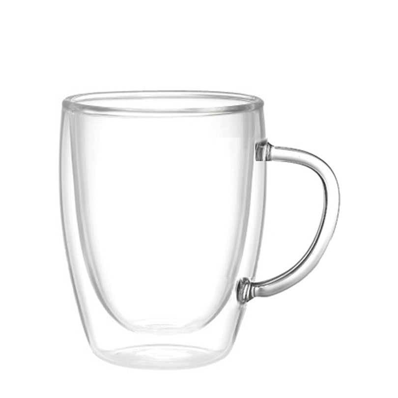 Bicchiere tè grande "Assam" a doppia parete con manico ml 220/cm 8x10