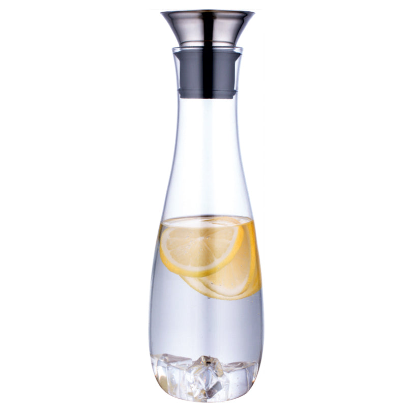 Caraffa antigoccia "Acqua 900" con coperchio flip in acciaio inox l 0,9/cm Ø10x29,5
