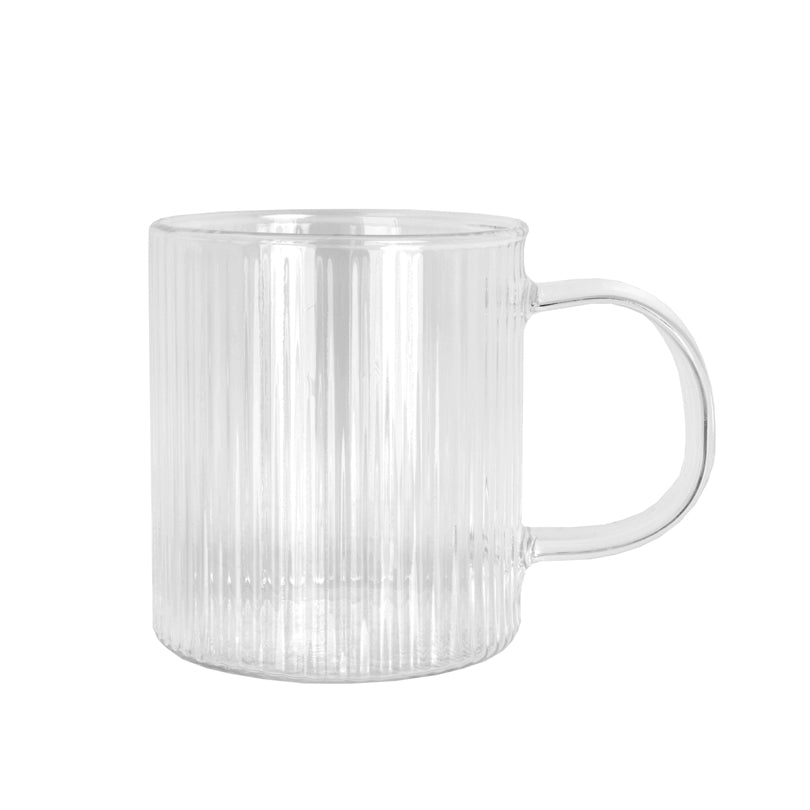 Bicchiere tè con manico "Stripes" ml 220/cm Ø7x8