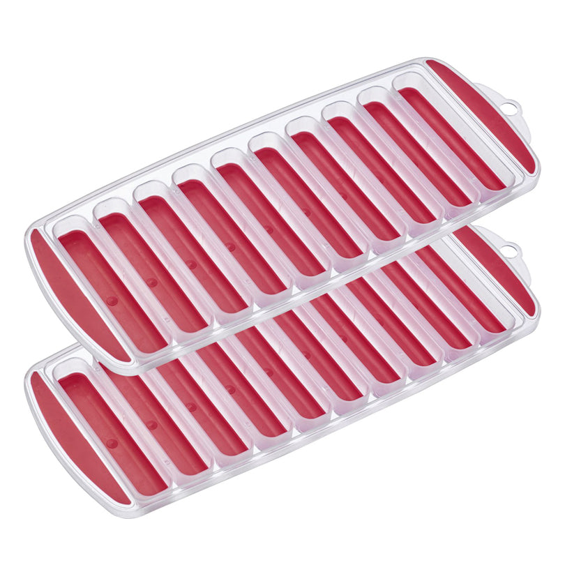 Vaschetta formaghiaccio con coperchio "Sticks", confezione 2 pezzi, in totale 20 cavità cm 29,7x11,6x2,2