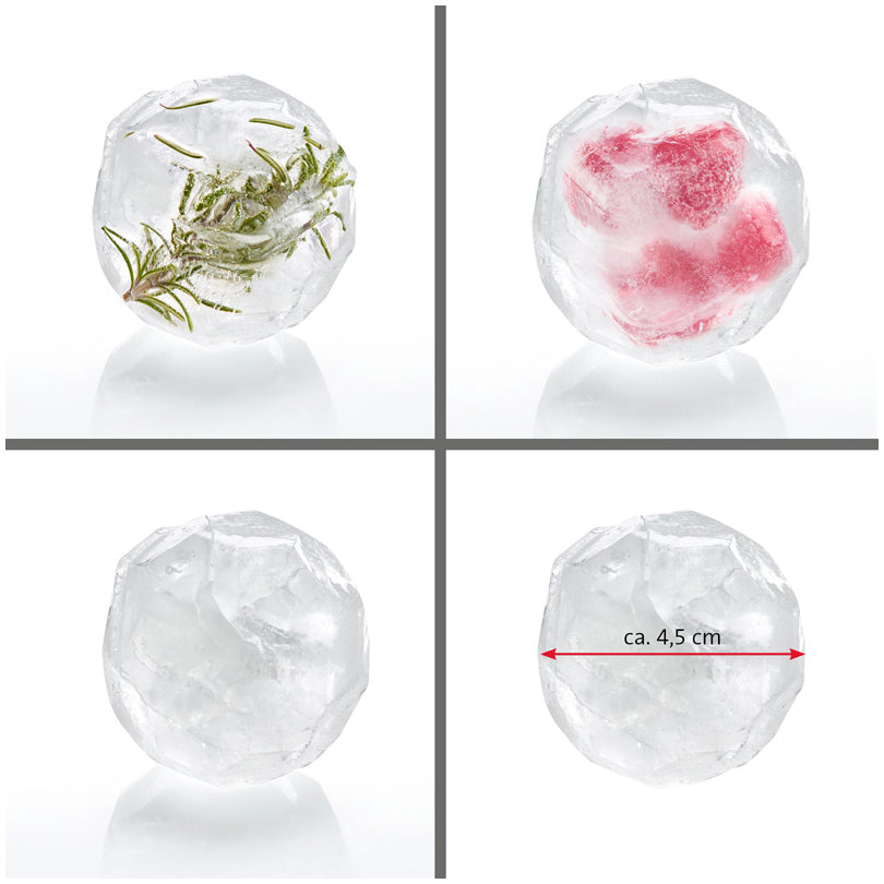 Vaschetta formaghiaccio con coperchio "Crystal", 6 cavità cm 20,2x13,5x6