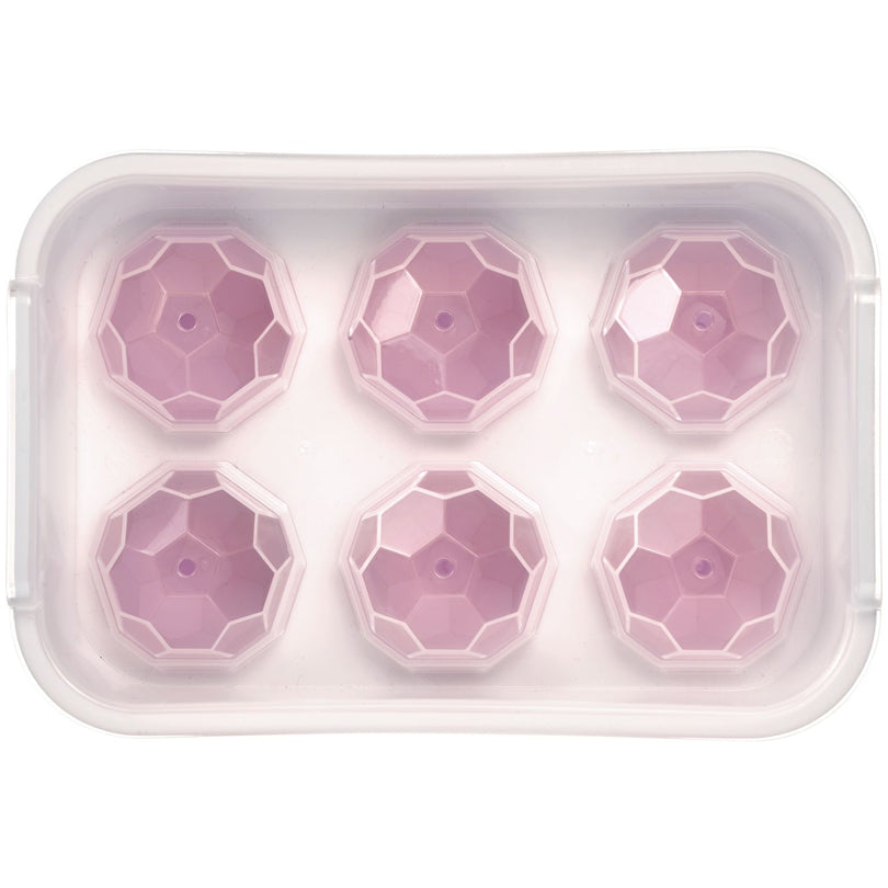 Vaschetta formaghiaccio con coperchio "Crystal", 6 cavità cm 20,2x13,5x6