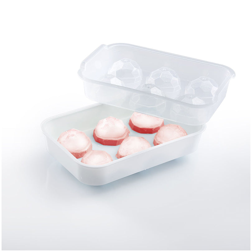 Vaschetta formaghiaccio con coperchio "Crystal", 6 cavità cm 20,2x13,5x6