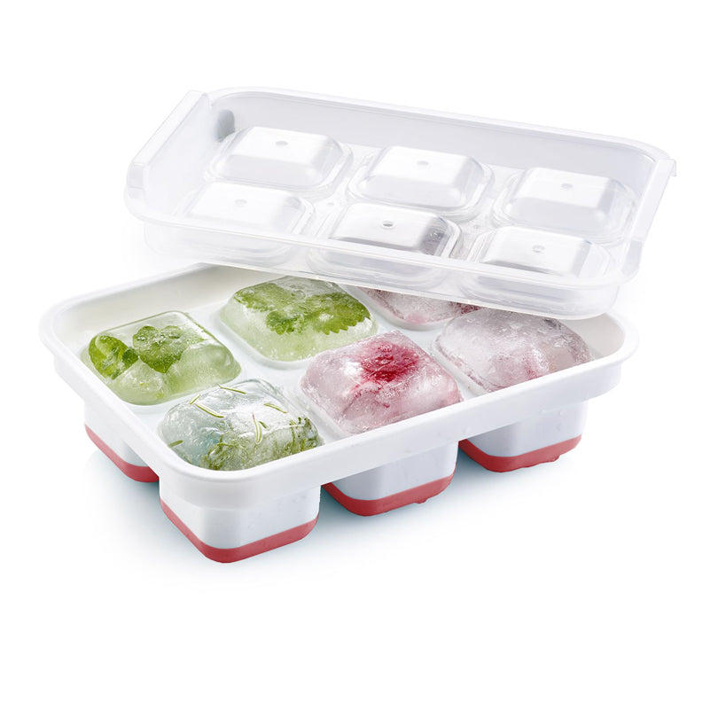 Vaschetta formaghiaccio con coperchio "Cube", 6 cavità cm 20,2x13,7x6,7