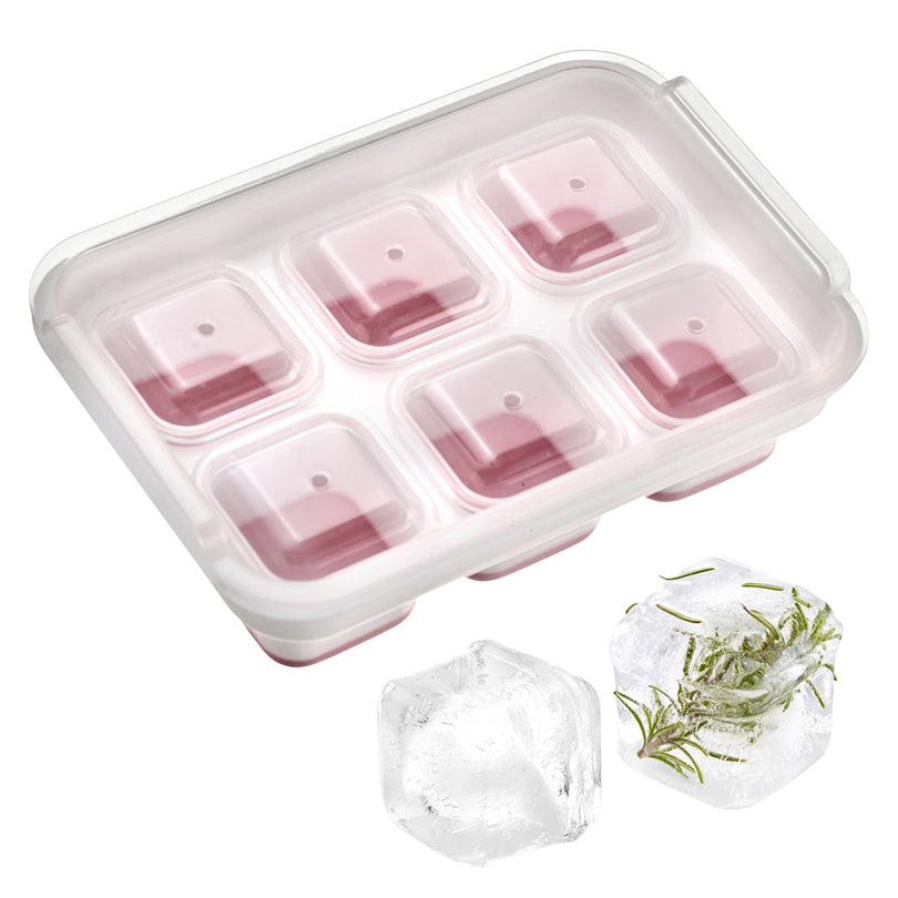 Vaschetta formaghiaccio con coperchio "Cube", 6 cavità cm 20,2x13,7x6,7