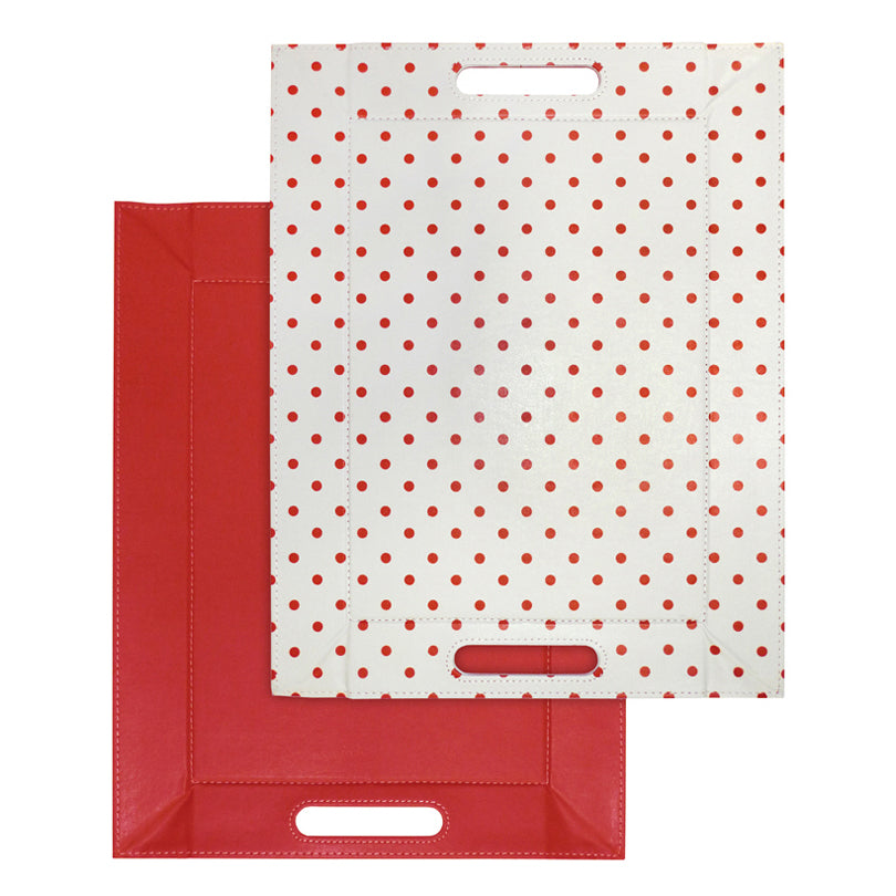 Vassoio/Set americano riversibile FreeForm "White spots on red" medium cm 55x41